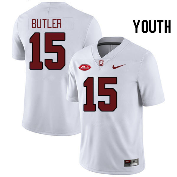 Youth #15 Ryan Butler Stanford Cardinal 2024 ACC Conference College Football Jerseys Stitched-White